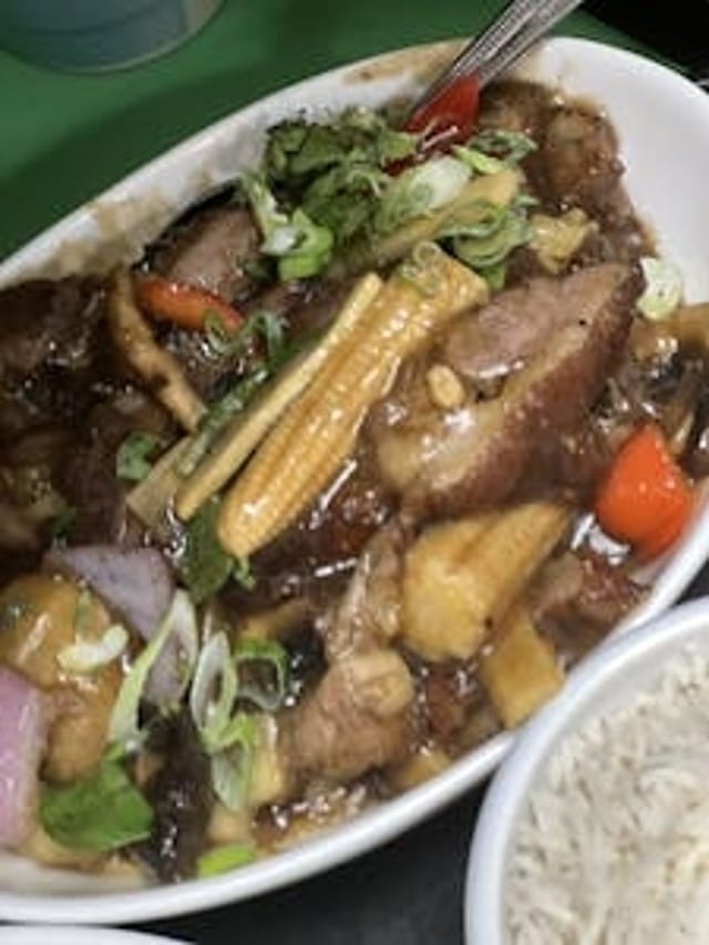 Duck W Mushrooms & Bamboo Shoots.