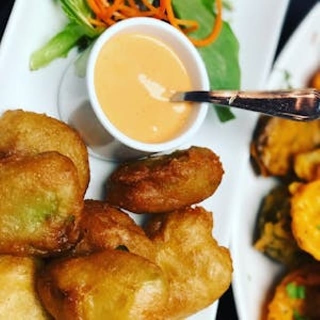 Avocado Fritters w Dip Sauce.